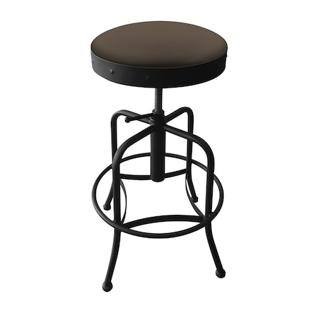 Holland Bar Stool Co Adjustable Stool, Black Wrinkle, Canter Earth Seat 910BW006